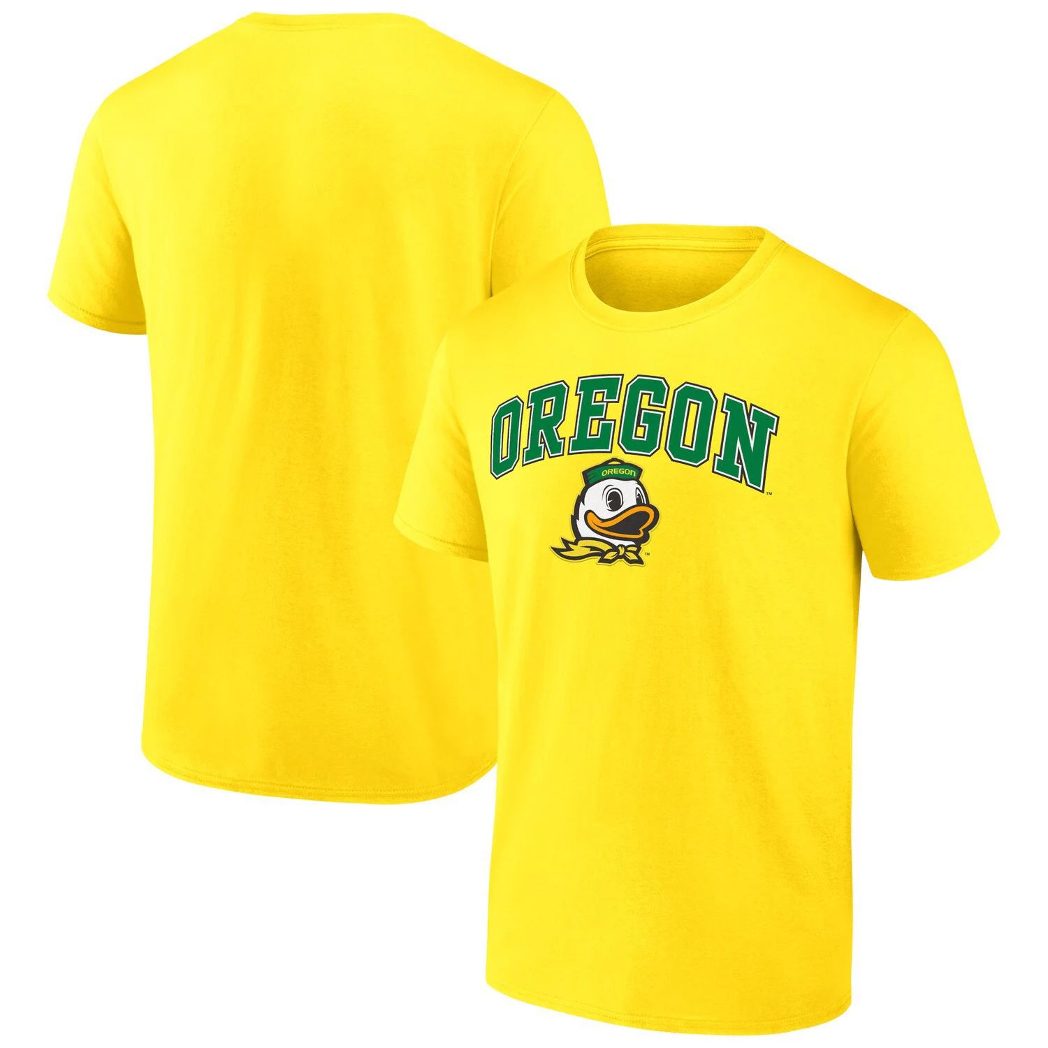 

Мужская желтая футболка с логотипом Oregon Ducks Campus Fanatics, Желтый