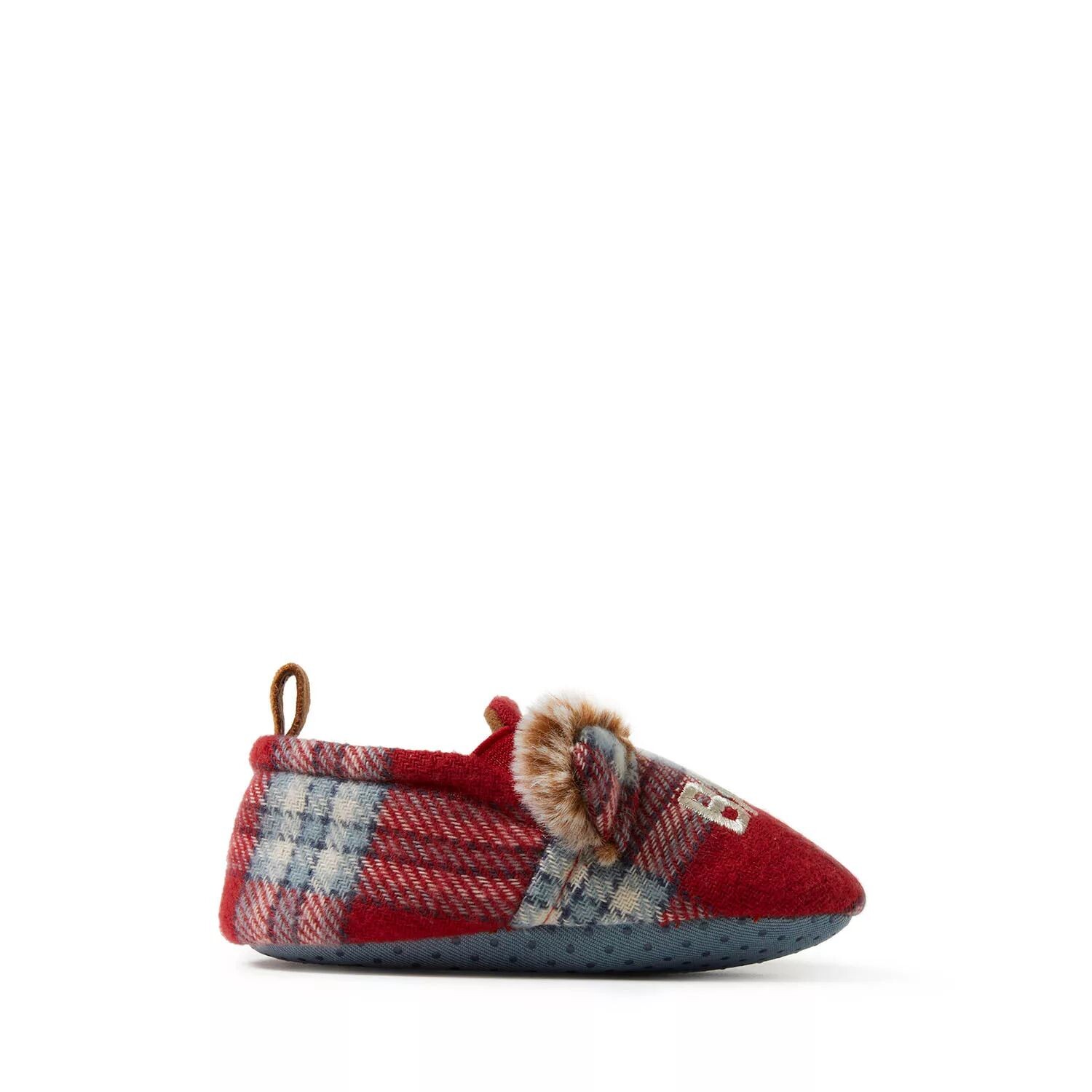 

Красные клетчатые тапочки Baby Dearfoams Bear Dearfoams
