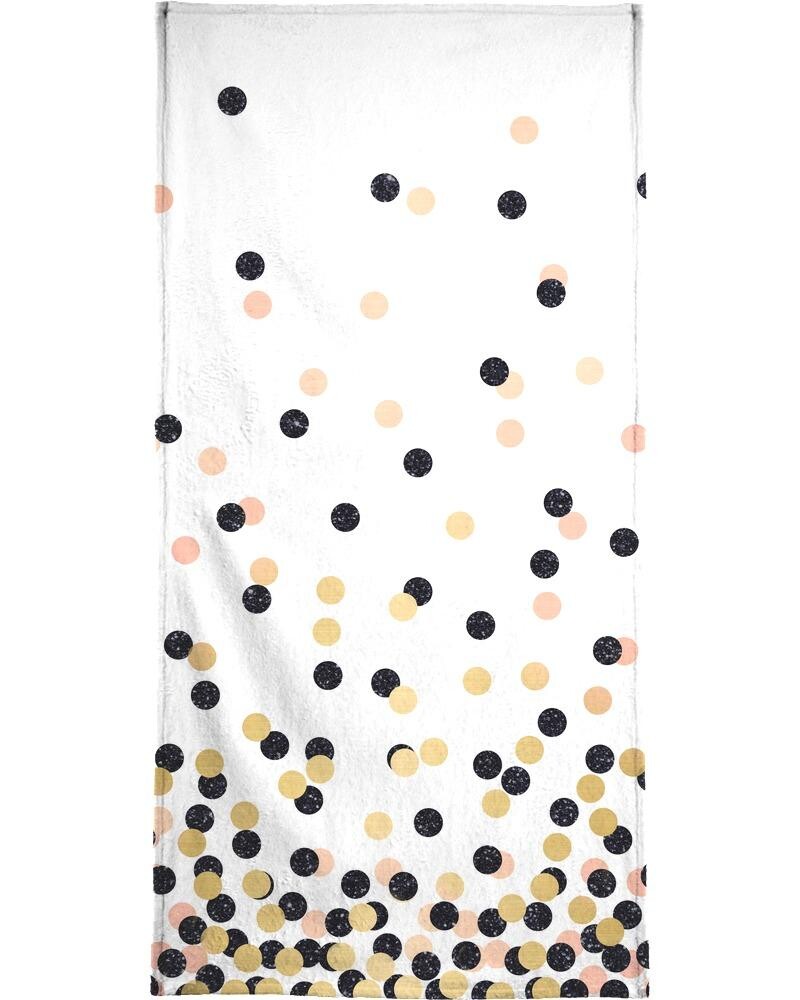 

Полотенце для ванной Juniqe Polka Dots, цвет Rosa & Schwarz