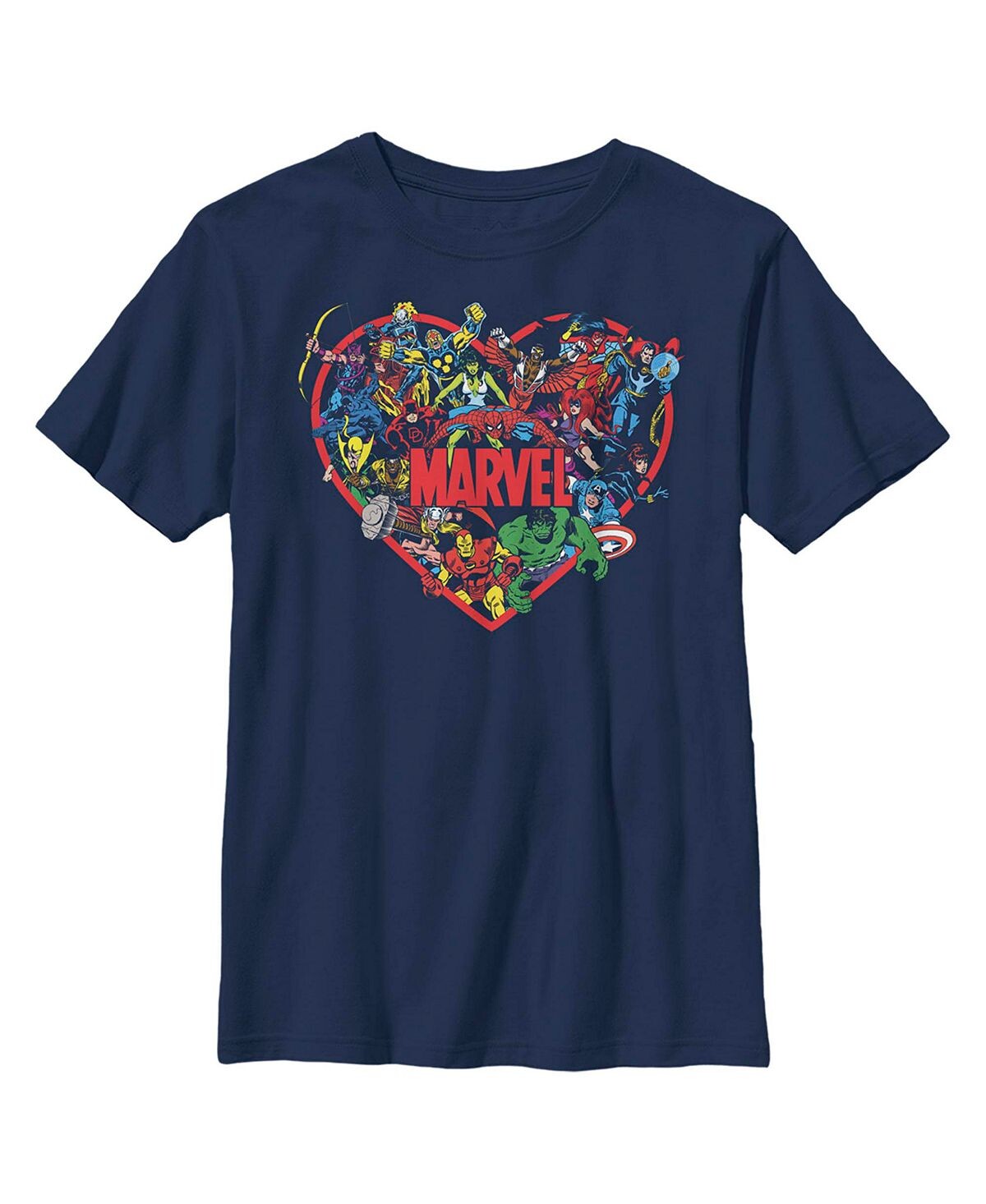 

Детская футболка Heroes Unite Heart для мальчиков Marvel