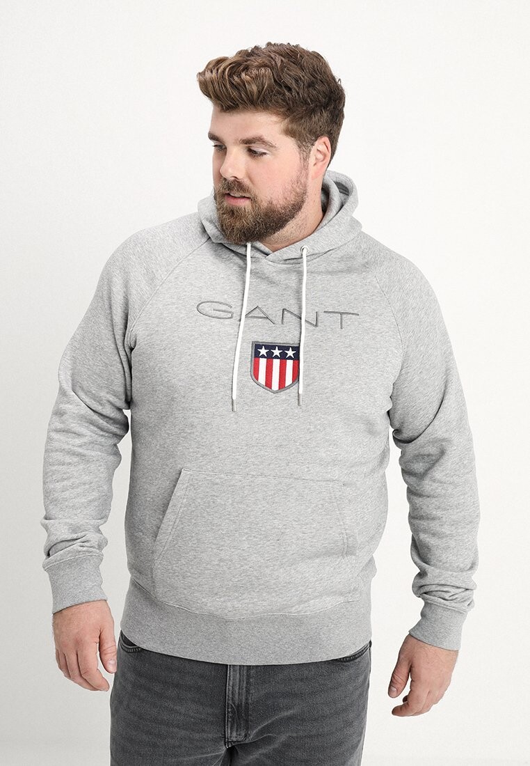 

Толстовка с капюшоном GANT, светло-серый меланж