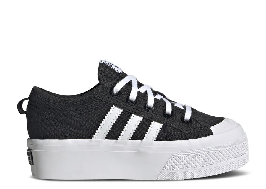 

Кроссовки adidas Nizza Platform J 'Black White', черный