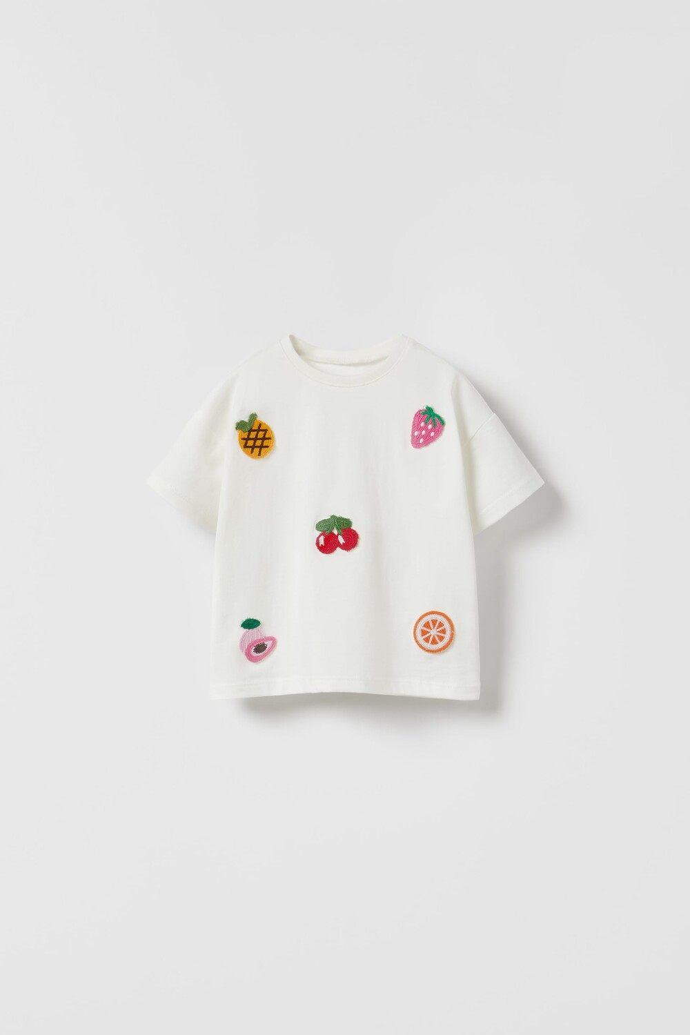 

Рубашка с аппликациями Zara, белый