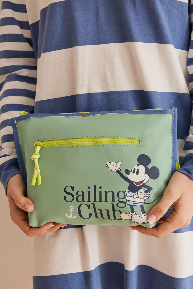 Сумка для туалетных принадлежностей Mickey Mouse среднего размера Women'secret, зеленый новинка 2021 школьная сумка розового цвета с рисунком микки мауса из мультфильма модная индивидуальная трендовая школьная сумка для мальчи