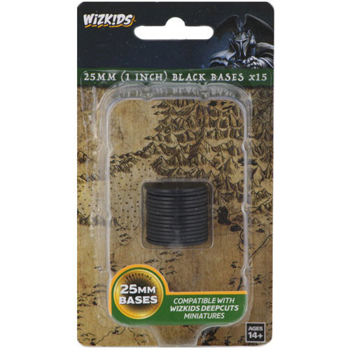 

Аксессуары WizKids/NECA Wizkids Deep Cuts: 25mm Round Base - Black (15)