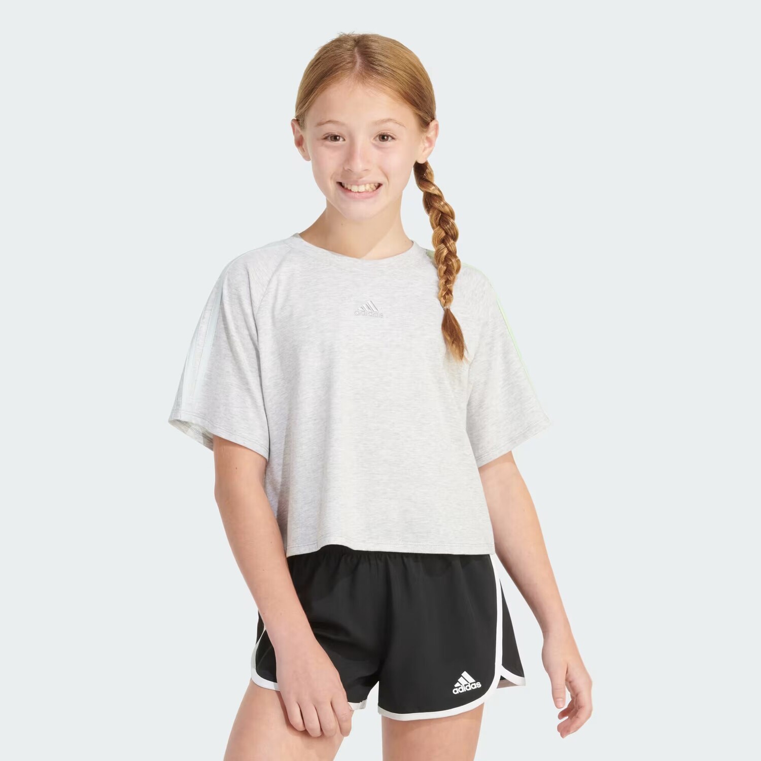 

Футболка htr с регланом, длина по талии Adidas, Grey Heathered