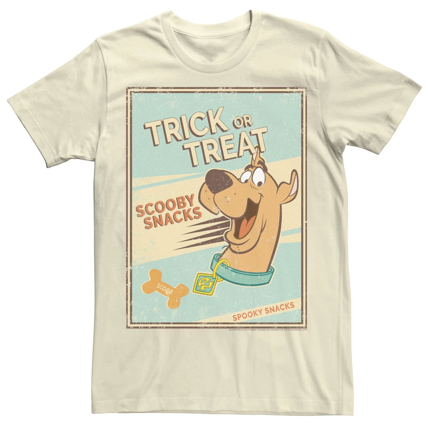 Мужская футболка с плакатом Scooby-Doo Trick or Treat Scooby Snacks Spooky Snacks Licensed Character цена и фото
