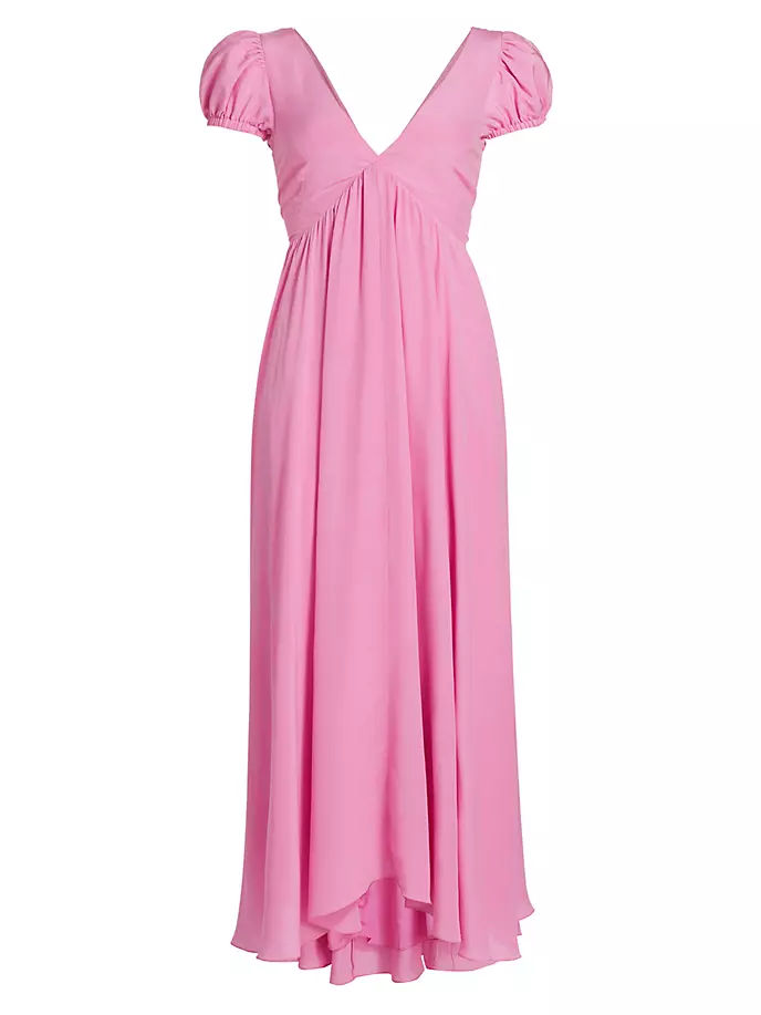 Платье миди из шелкового крепдешина Ashland Azeeza, цвет fondant