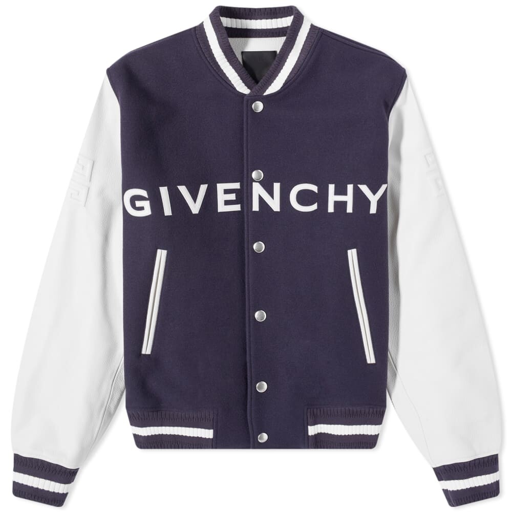 

Кожаная университетская куртка с логотипом Givenchy