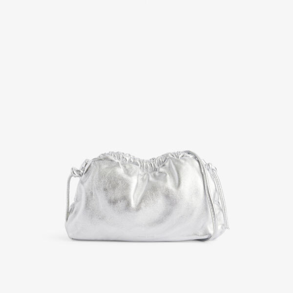 

Мини-Сумка-Клатч из кожи Cloud Mansur Gavriel, серебряный