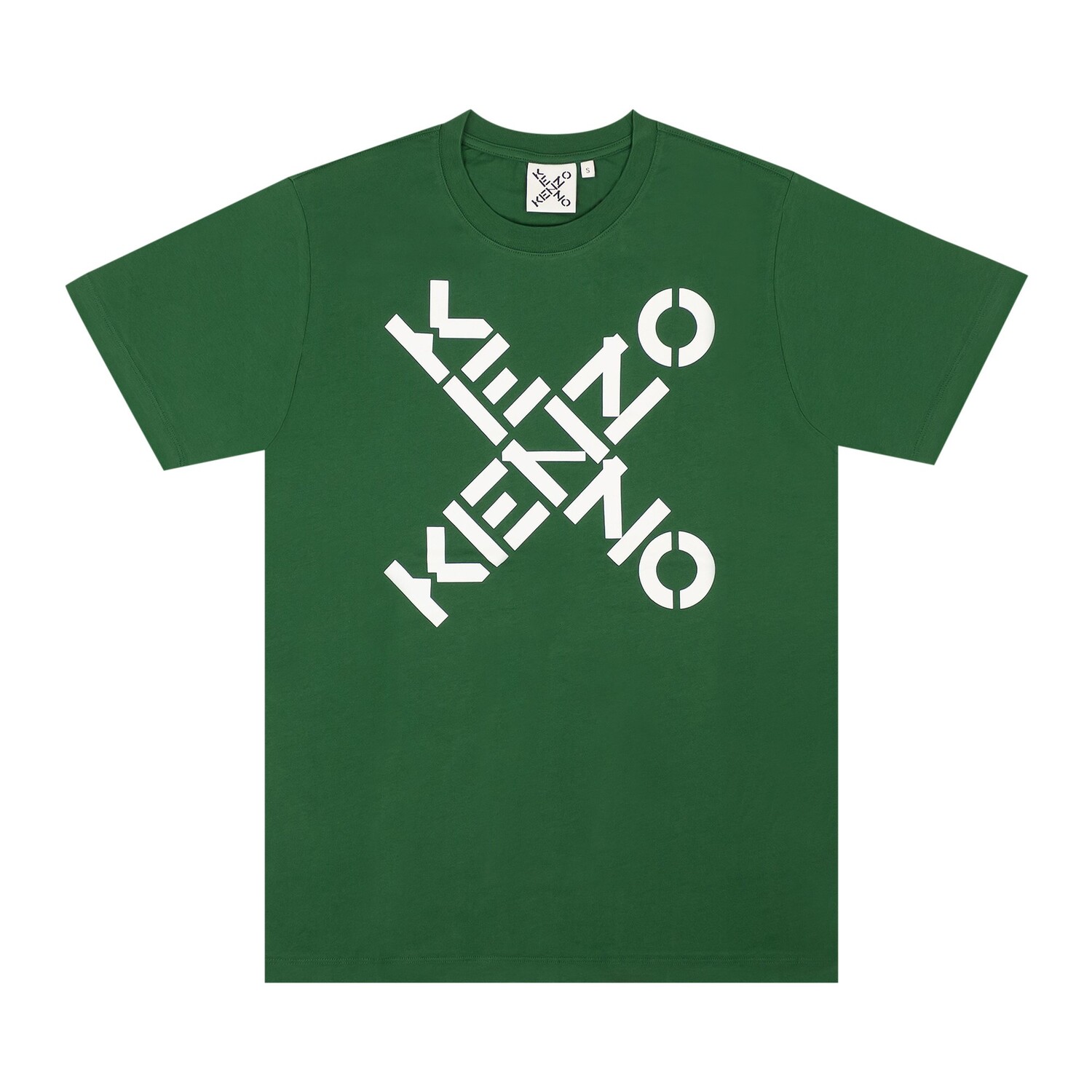 

Футболка с короткими рукавами и логотипом Kenzo Big X, цвет Зеленый