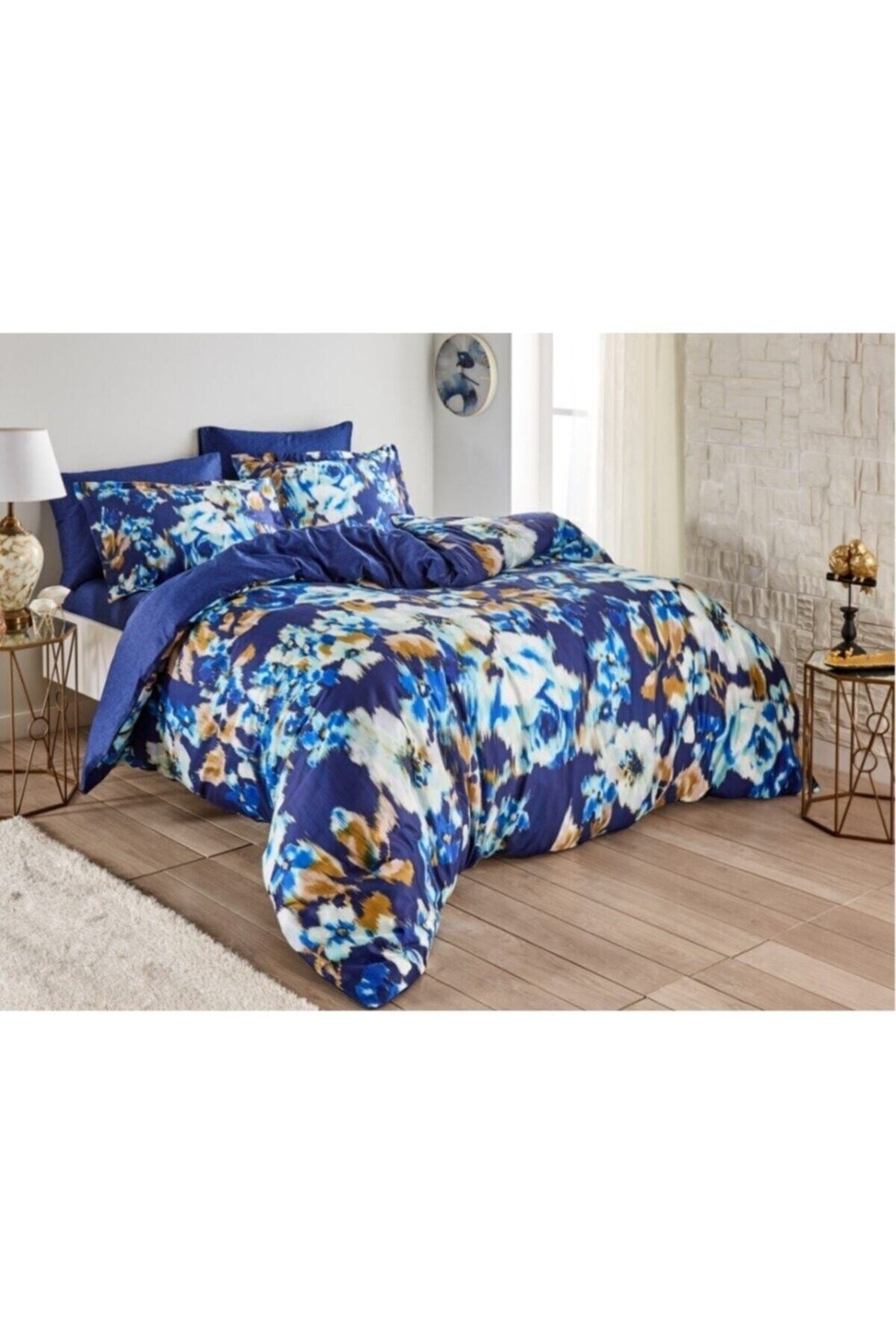 

Комплект двойного пододеяльника Linens Gilda, темно-синий