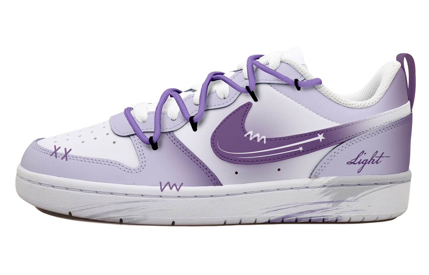 

Кроссовки Nike Court Borough 2 Skateboarding Shoes Women's Low-top White/purple, фиолетовый