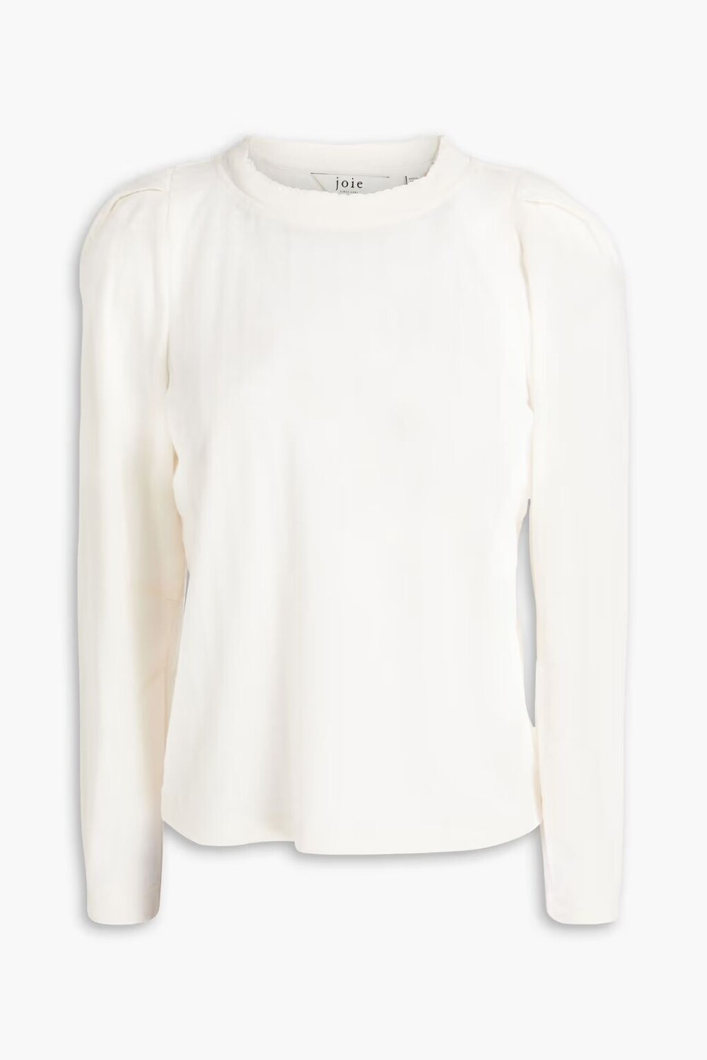 

Свитер Stanton вязки пуантами со сборками Joie, цвет Off-white
