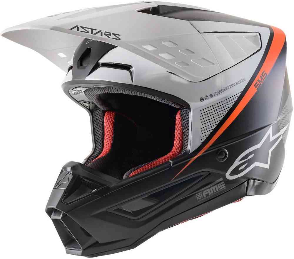 S-M5 Районный шлем для мотокросса Alpinestars, черный матовый/серый