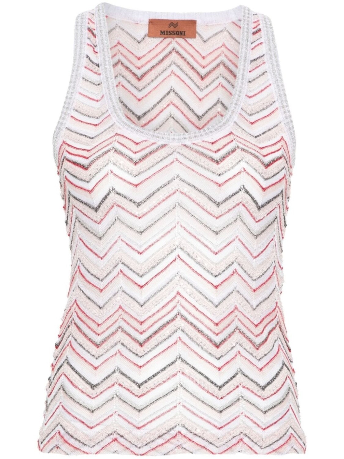 

Missoni топ с узором зигзаг, розовый