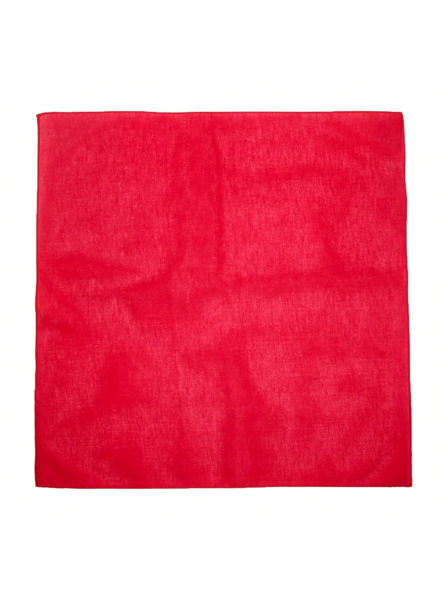 цена Универсальная однотонная бандана из хлопка CTM (5 шт. одного цвета), красный