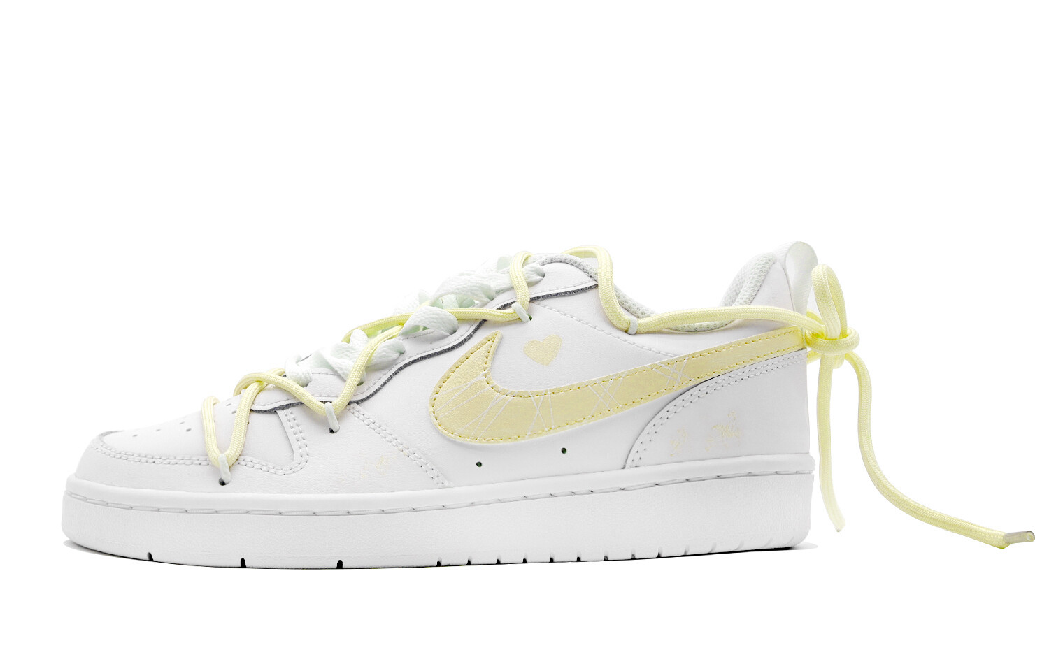 

Кроссовки Nike Court Borough Skateboarding Shoes Women's Low-top White/yellow, белый