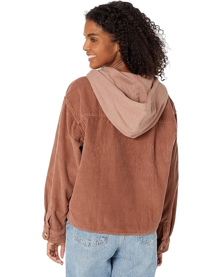 

Худи Lucky Brand Cropped Corduroy Hoodie, цвет Dark Blush