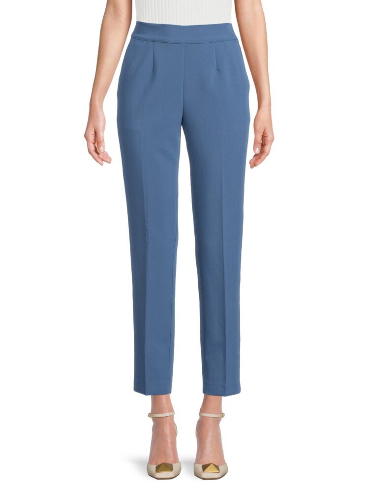 

Однотонные брюки узкого кроя T Tahari, цвет Indigo Blue
