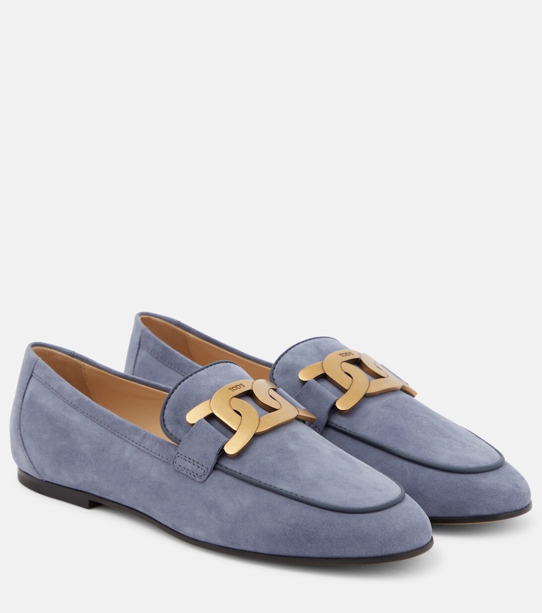 

Замшевые лоферы Kate Tod's, серый