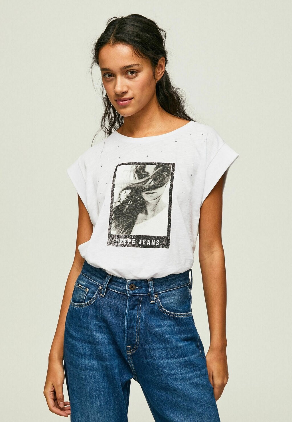 

Футболка с принтом Pepe Jeans, белый