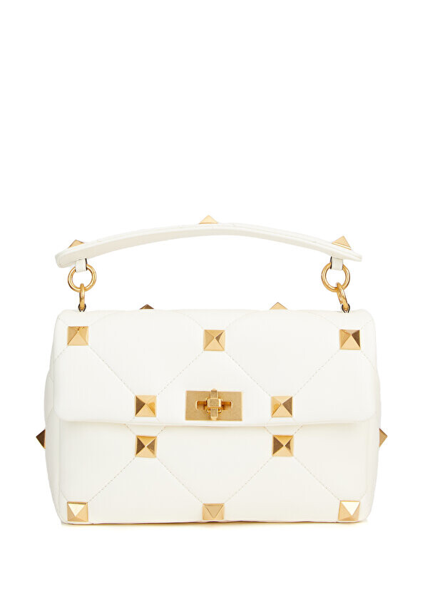 

Rockstud белая женская кожаная сумка через плечо Valentino Garavani