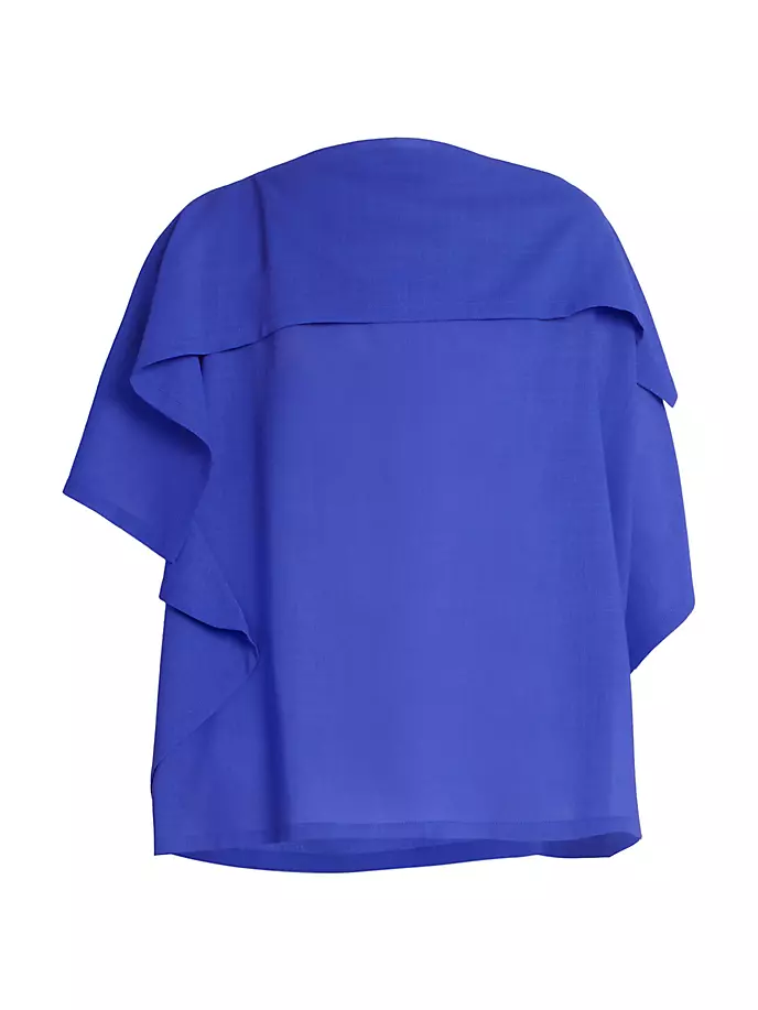 

Квадратный топ из смесовой шерсти Issey Miyake, синий