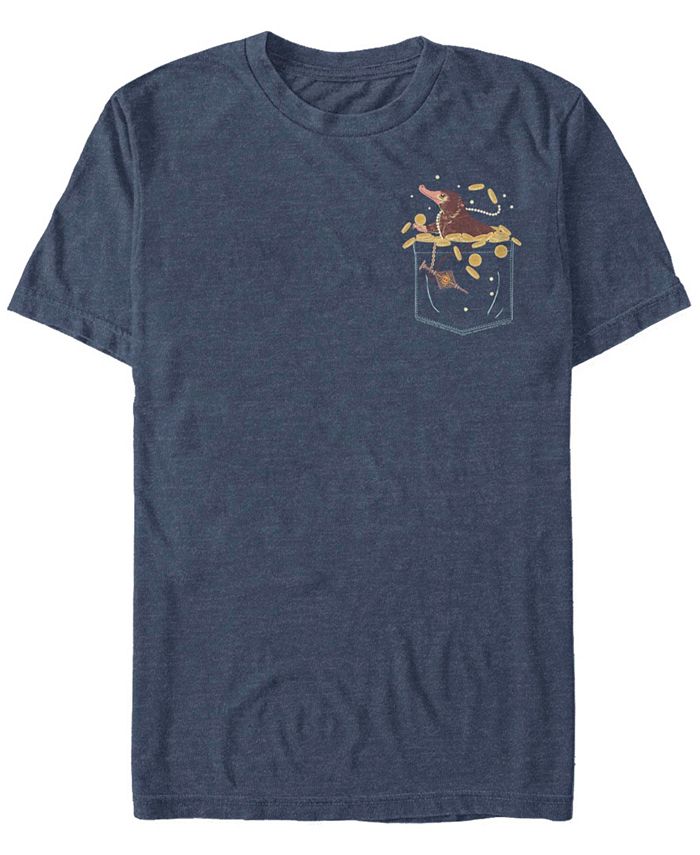 Мужская футболка с короткими рукавами и карманами «Фантастические твари Ниффлера» Fifth Sun, синий wizarding world значок фантастические твари сносорог