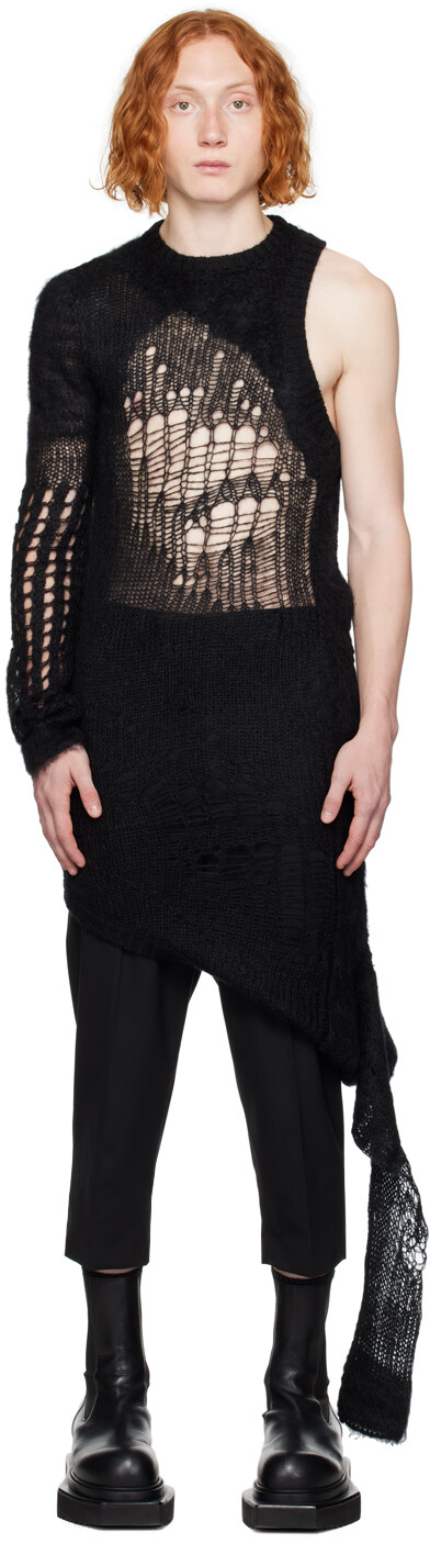 

Черный свитер с бананом и пауком Rick Owens