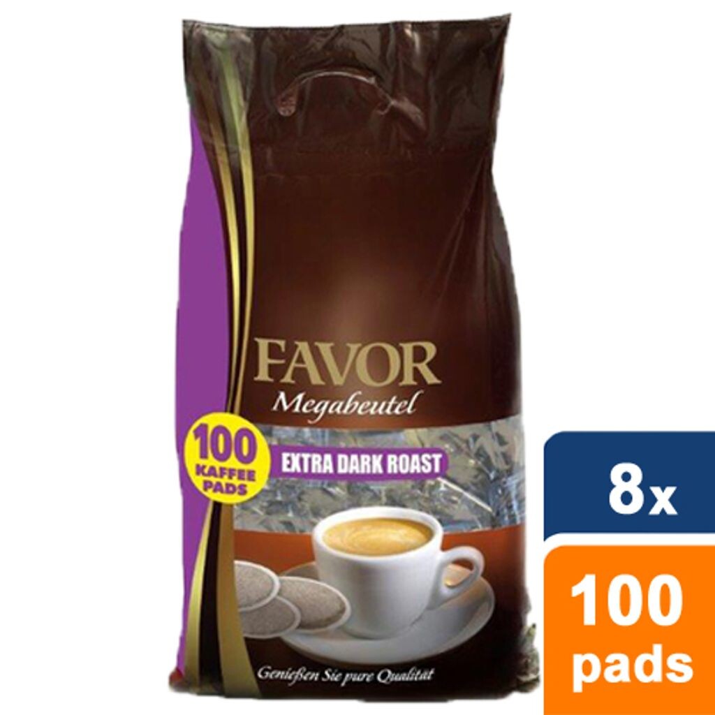 

Favor - Мега-пакет Extra Dark Roast - 8x 100 подушечек N.A