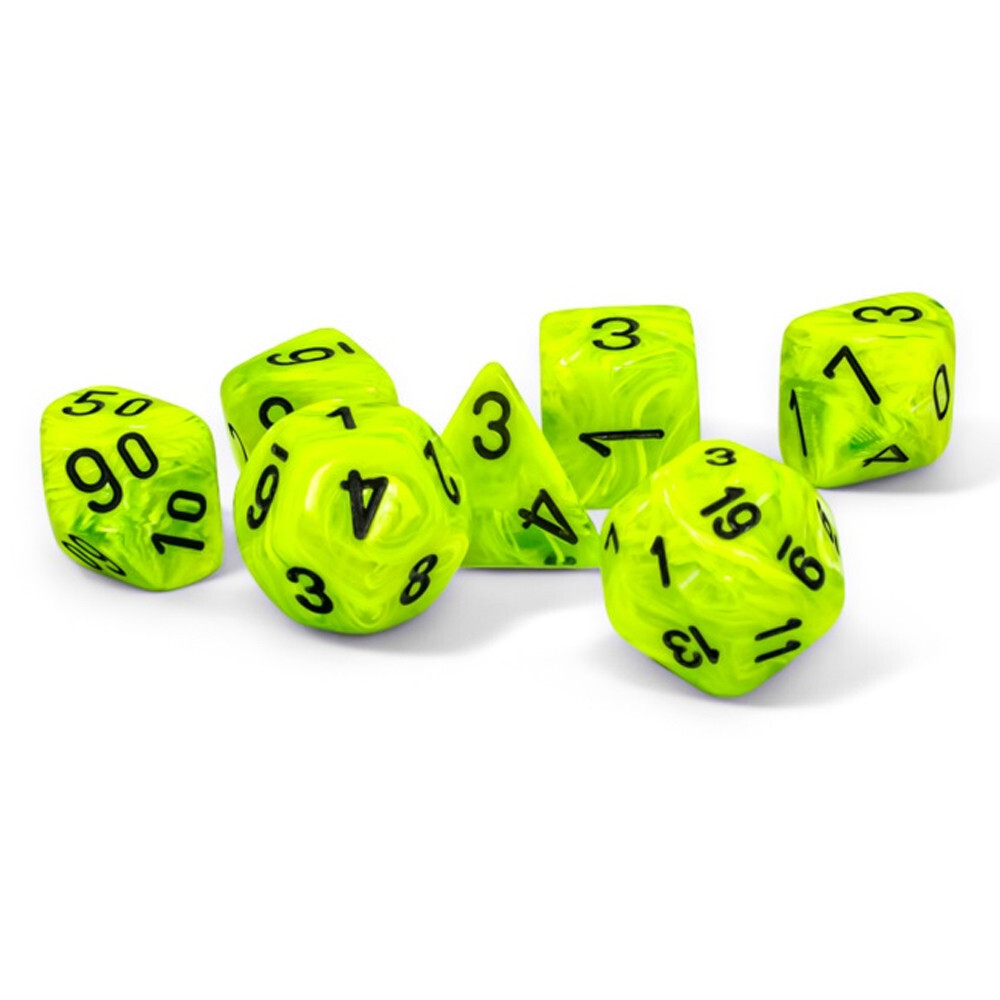 

Аксессуары Chessex Mega Hedrals: Vortex - Bright Green/Black (7)