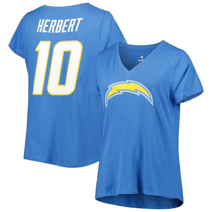 

Футболка с именем и номером Fanatics Branded Los Angeles Chargers, синий
