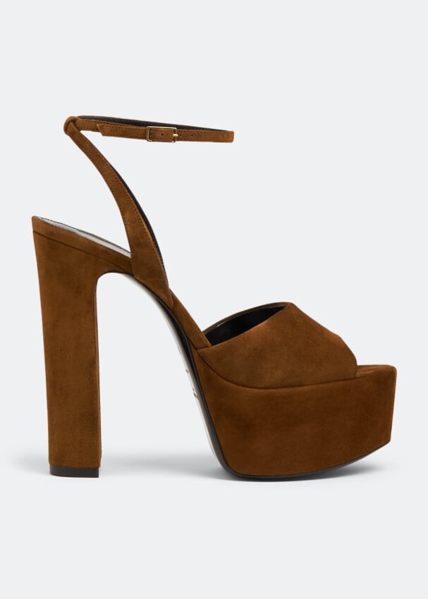 

Сандалии Saint Laurent Jodie Platform, коричневый