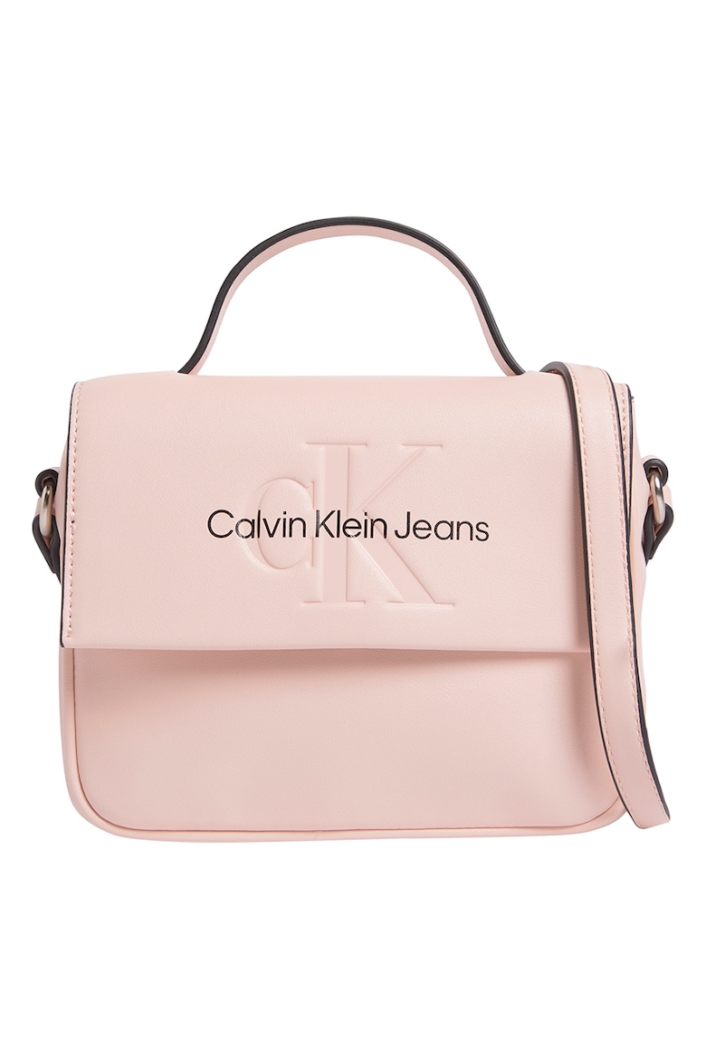 Скульптурная сумка из экокожи с логотипом Calvin Klein Jeans, черный