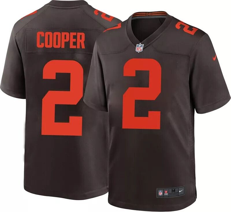 

Мужское джерси Nike Cleveland Browns Amari Cooper #2 для альтернативной игры
