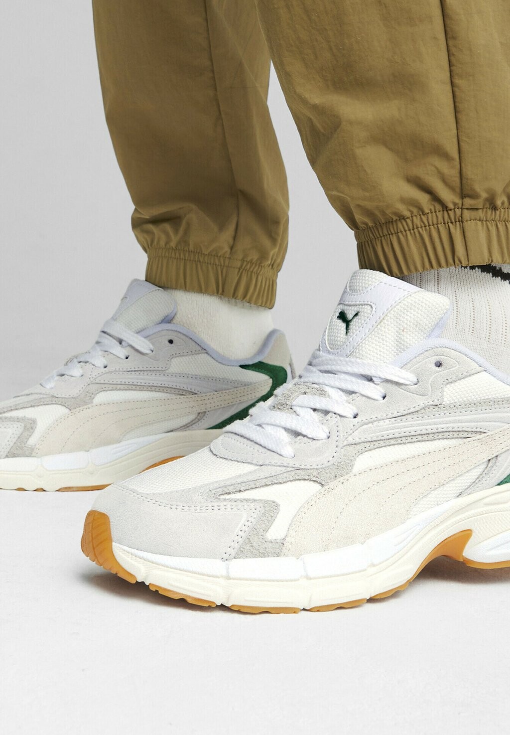 

Низкие кроссовки Teveris Nitro Puma, цвет warm white archive green