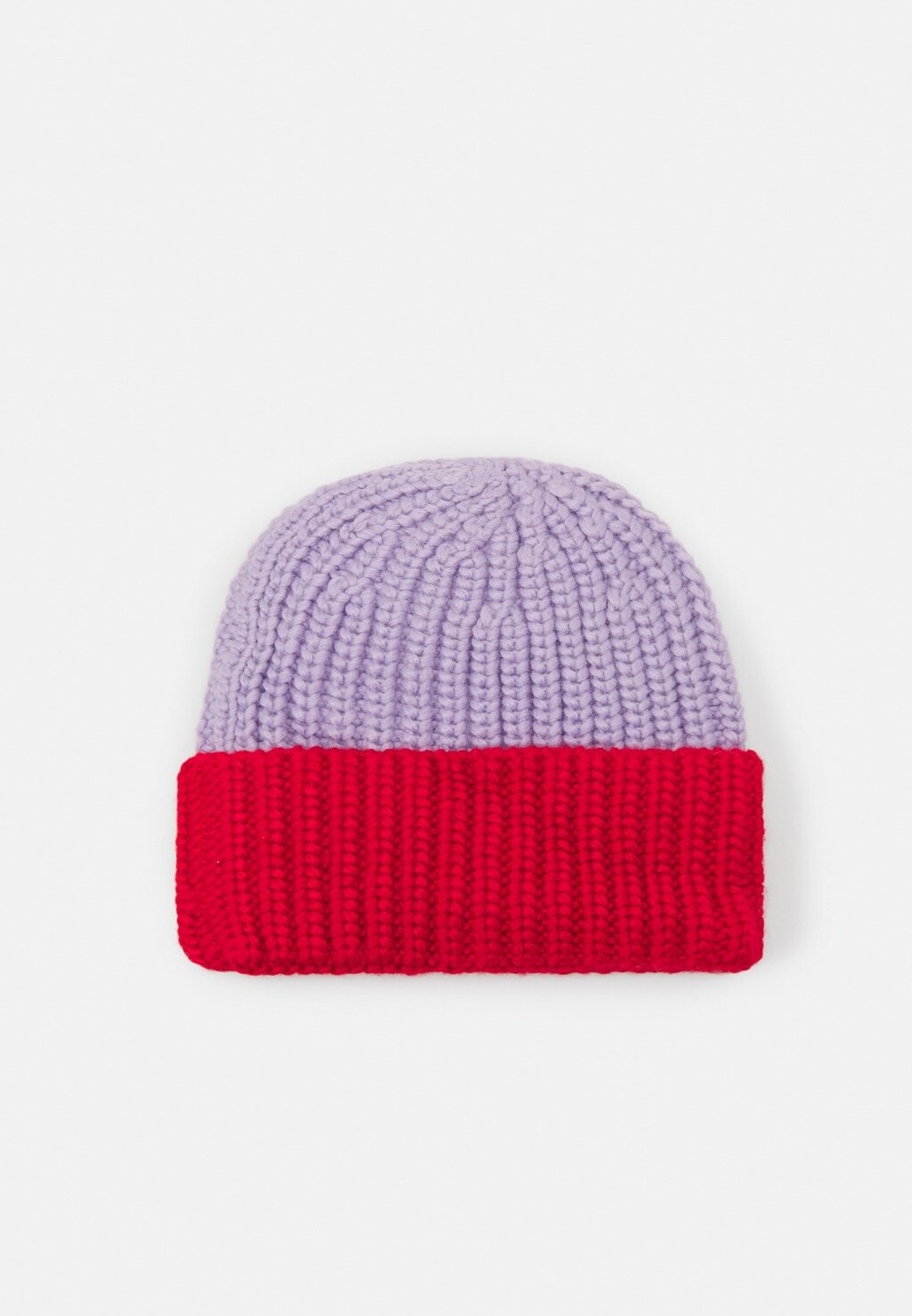 

Шапка Color Block Beanie Unisex TINYCOTTONS, цвет lilac/deep red
