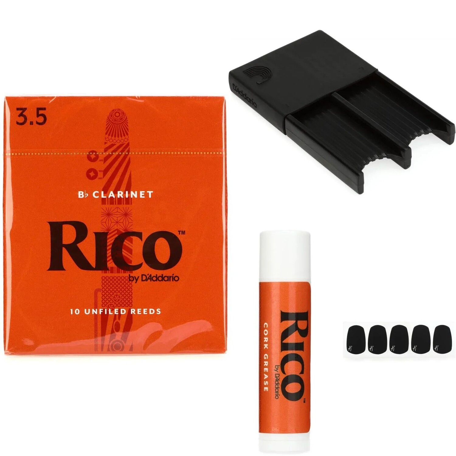 

D'Addario RCA1035 Rico Bb Набор аксессуаров для трости для кларнета — 3,5 (10 шт.)