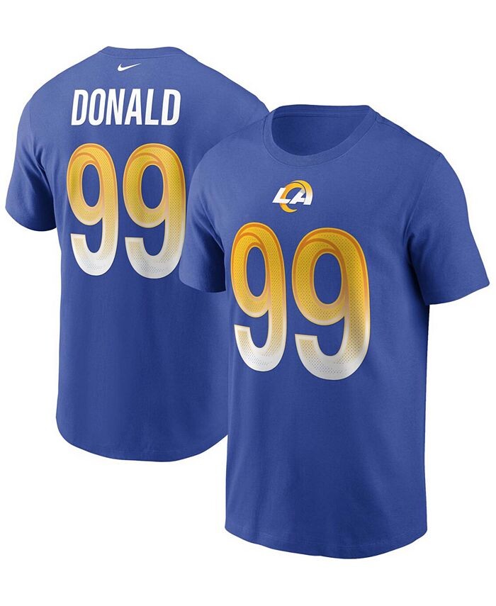

Мужская команда Los Angeles Rams Name & Футболка с номером - Аарон Дональд Nike, синий