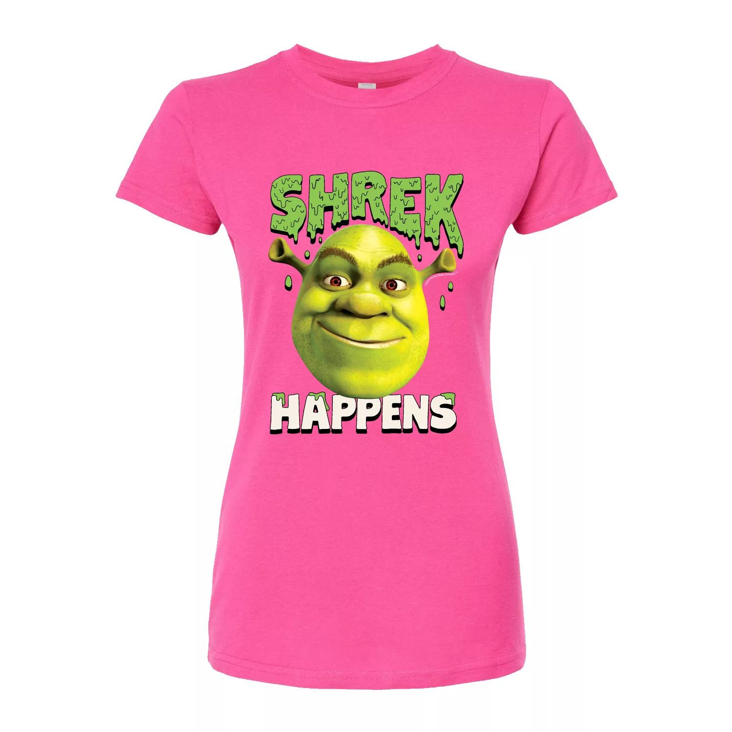 Облегающая футболка Shrek Happens для юниоров Licensed Character, розовый укороченная толстовка с капюшоном для юниоров shrek happens licensed character розовый