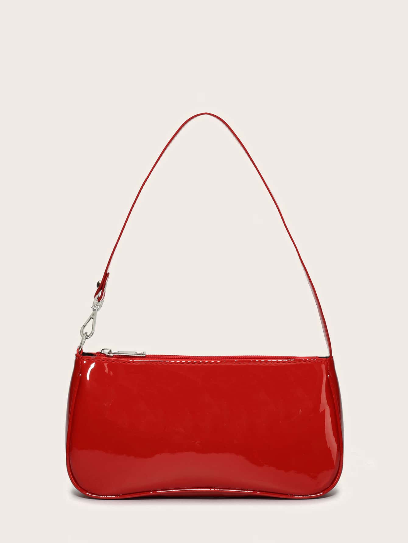 Минималистская сумка-багет, красный