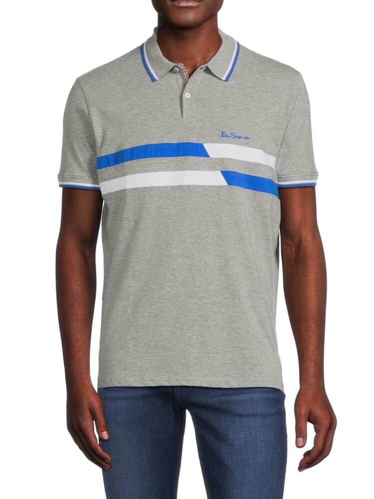 

Поло в полоску в стиле ретро Ben Sherman, цвет Grey Heather