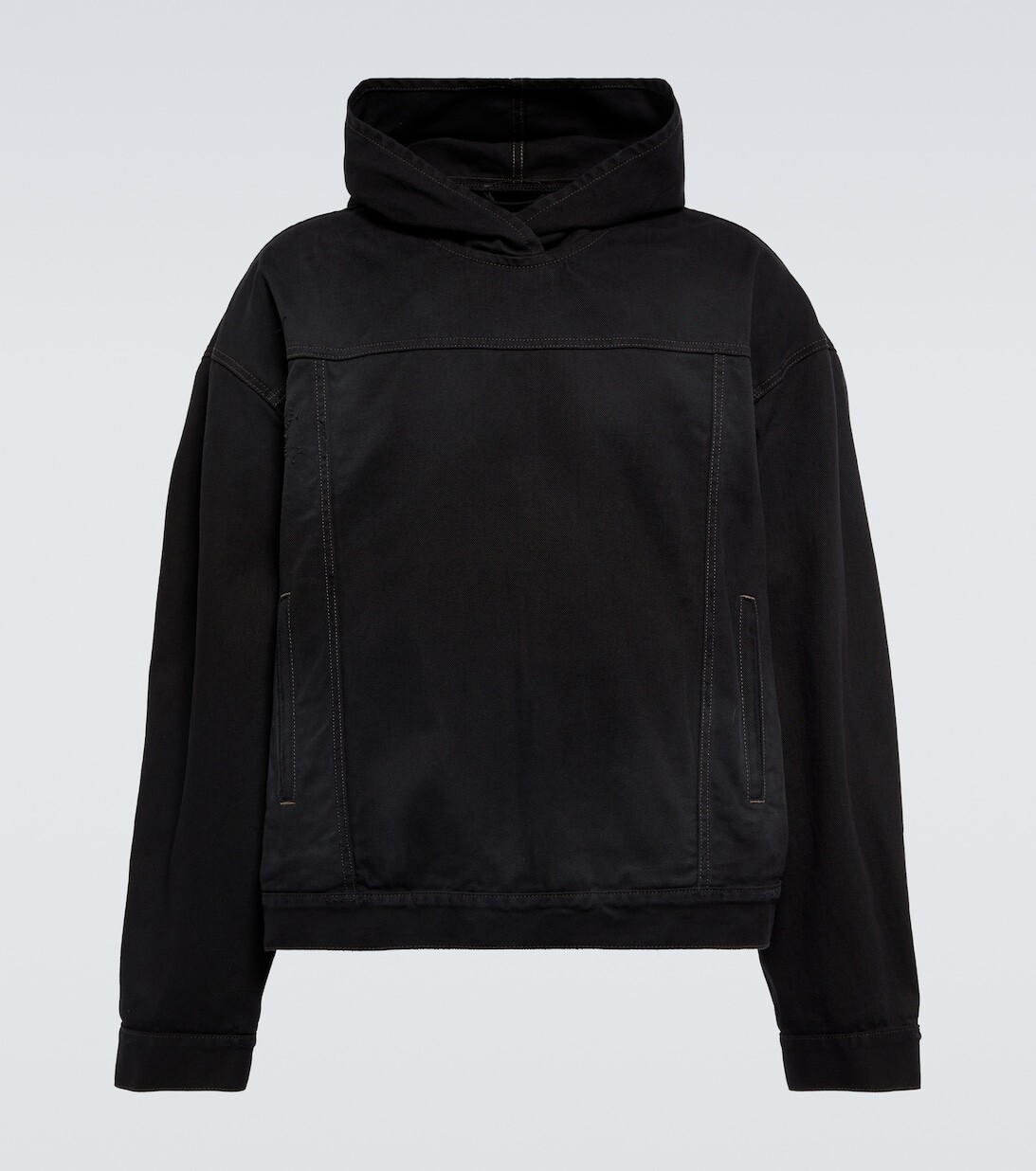 

Джинсовая толстовка с капюшоном Balenciaga, черный