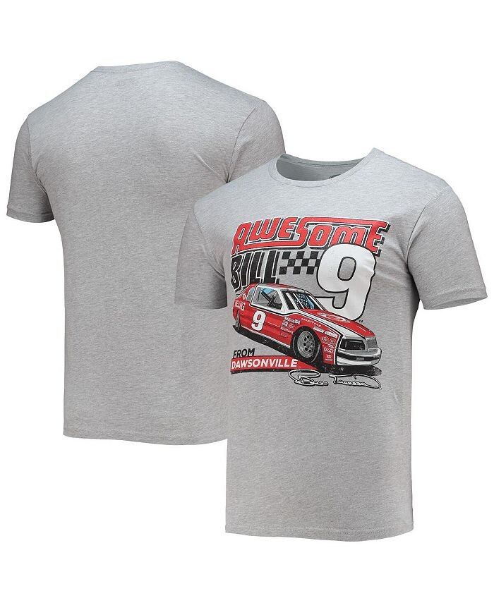 

Мужская серая футболка с рисунком Bill Elliott Legends Checkered Flag Sports, серый