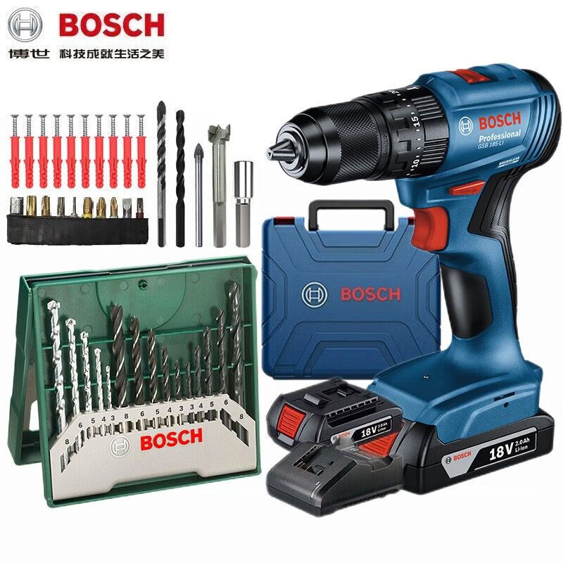 Дрель электрическая Bosch GSB185-Li + сверла и биты