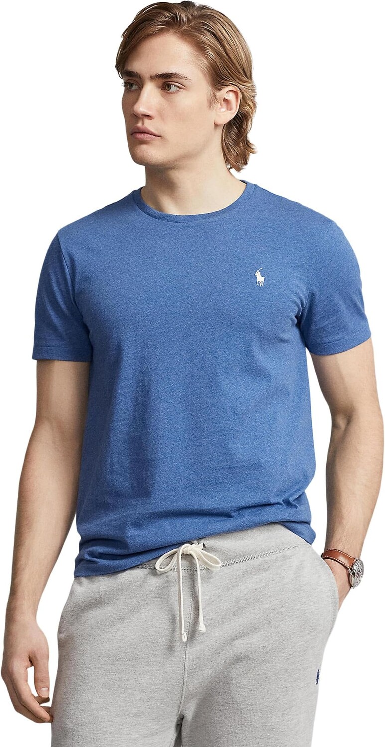 

Классическая футболка с круглым вырезом Polo Ralph Lauren, цвет Fog Blue Heather