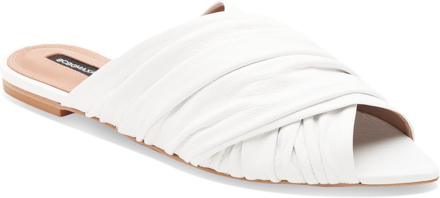 

Сандалии на плоской подошве Arian Leather Flat BCBGMAXAZRIA, цвет Optic White