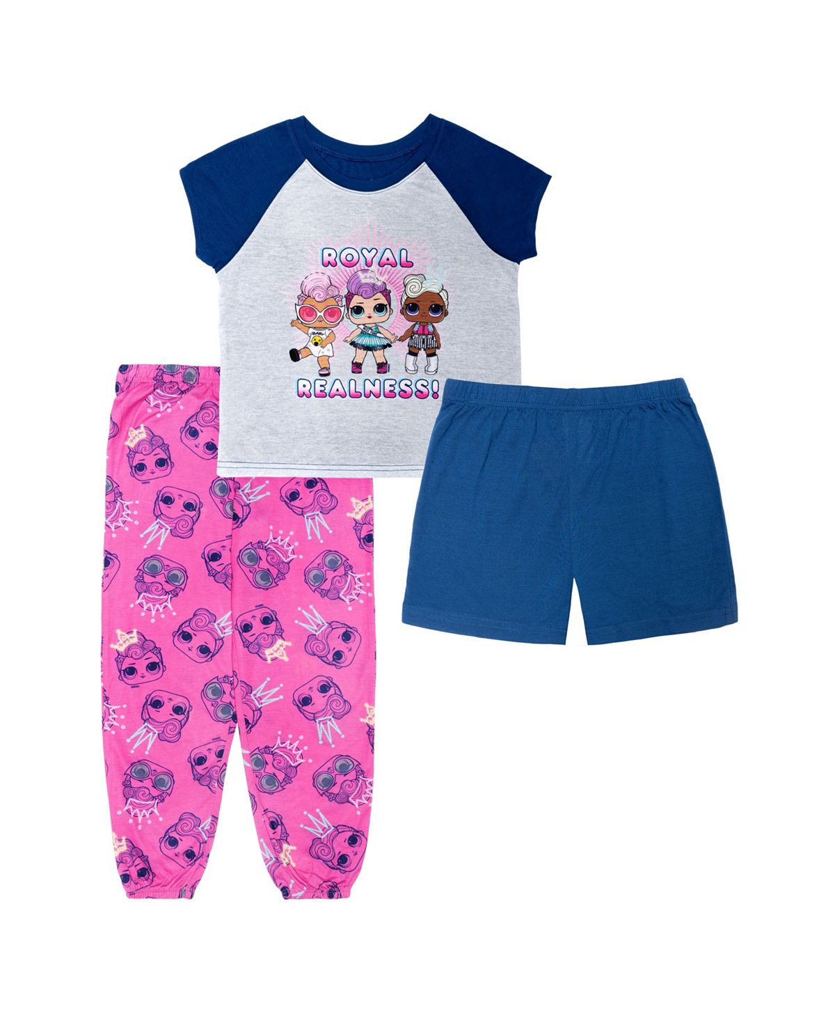 Пижамный комплект для маленьких девочек, 3 предмета LOL Surprise! кружка lol surprise 350 мл цвет и рисунок микс