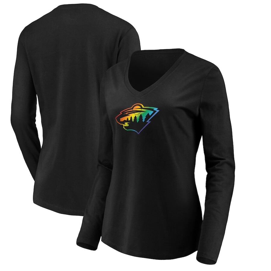 

Футболка с длинным рукавом Fanatics Branded Minnesota Wild, черный